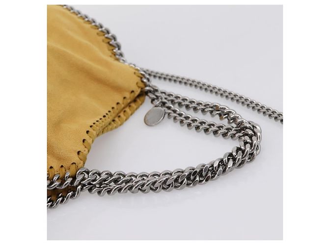 Stella Mc Cartney Borsa Stella McCartney Chain Falabella Polyester 2way Yellow 371223 Auth 207413A Argento Giallo - vista 7