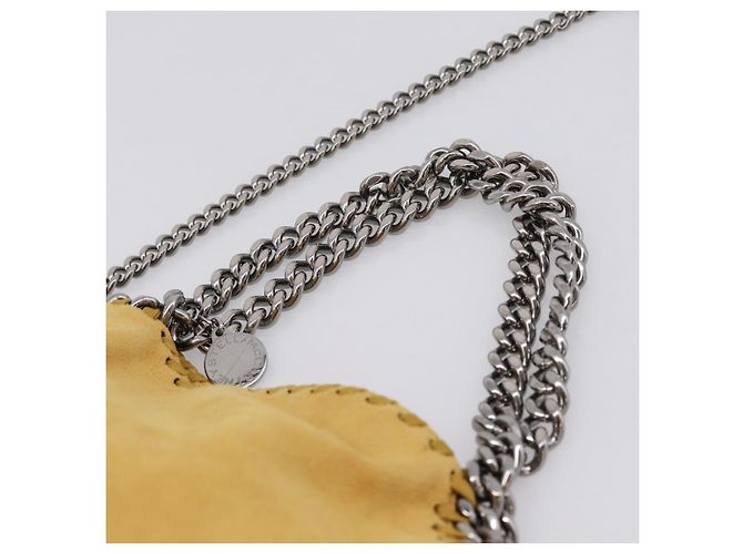 Stella Mc Cartney Borsa Stella McCartney Chain Falabella Polyester 2way Yellow 371223 Auth 207413A Argento Giallo - vista 8