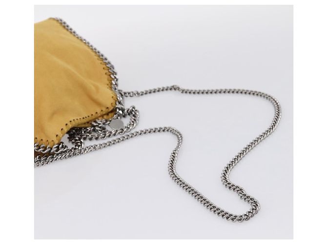 Stella Mc Cartney Borsa Stella McCartney Chain Falabella Polyester 2way Yellow 371223 Auth 207413A Argento Giallo - vista 9