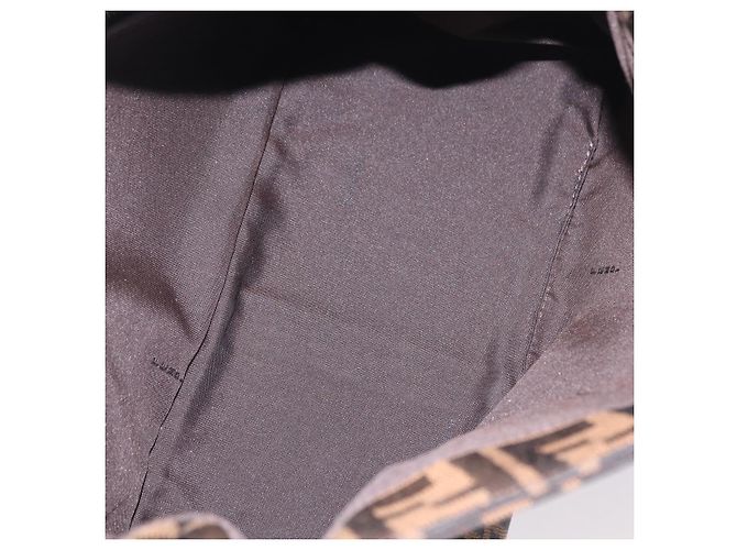 Borsa a Tracolla FENDI Zucca Canvas Mamma Baguette Nero Argento Auth BA16204V - vista 10