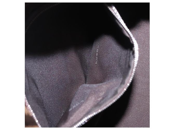 Borsa a Tracolla FENDI Zucca Canvas Mamma Baguette Nero Argento Auth BA16204V - vista 29