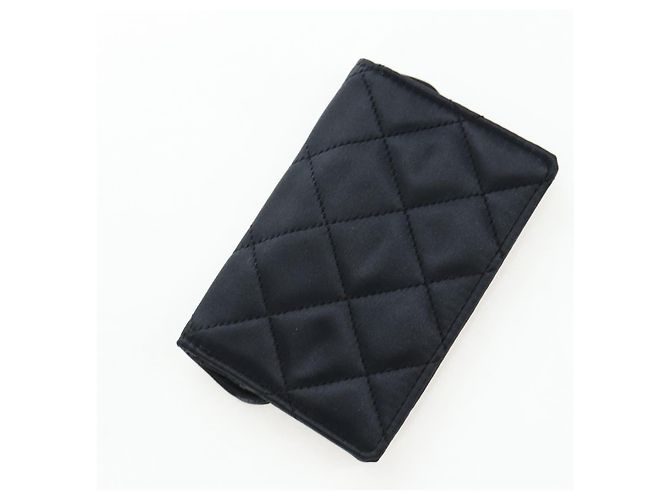 Borsa a tracolla CHANEL Matelasse con catena in raso nero e oro CC Auth BA15768SAM D'oro - vista 29
