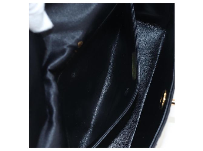 Borsa a tracolla CHANEL Matelasse con catena in raso nero e oro CC Auth BA15768SAM D'oro - vista 32