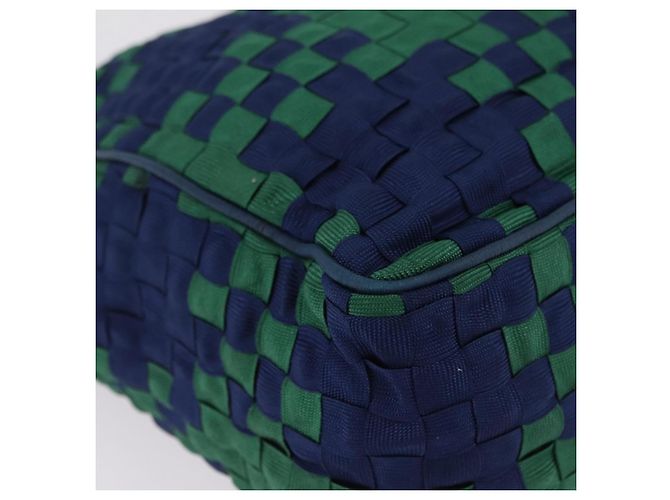 Borsa a tracolla Bottega Veneta INTRECCIATO Canvas Green Gold Auth 206749 - vista 16