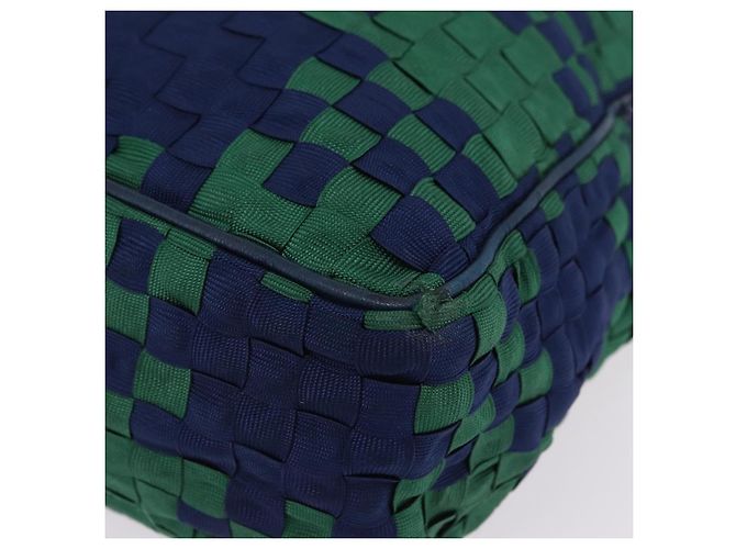 Borsa a tracolla Bottega Veneta INTRECCIATO Canvas Green Gold Auth 206749 - vista 17
