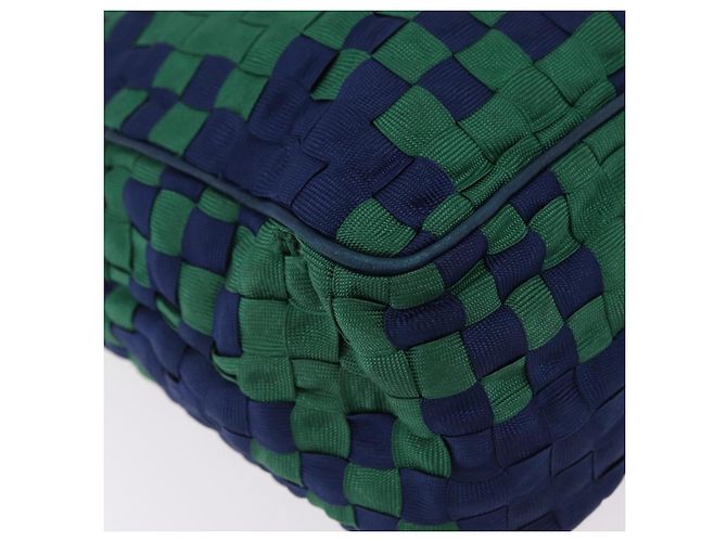 Borsa a tracolla Bottega Veneta INTRECCIATO Canvas Green Gold Auth 206749 - vista 18