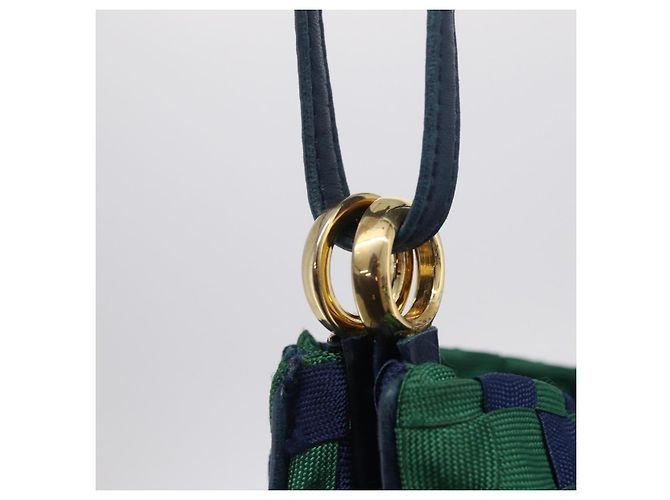Borsa a tracolla Bottega Veneta INTRECCIATO Canvas Green Gold Auth 206749 - vista 21