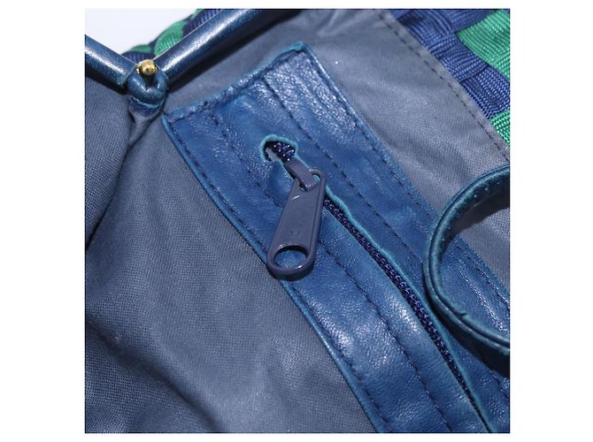 Borsa a tracolla Bottega Veneta INTRECCIATO Canvas Green Gold Auth 206749 - vista 24