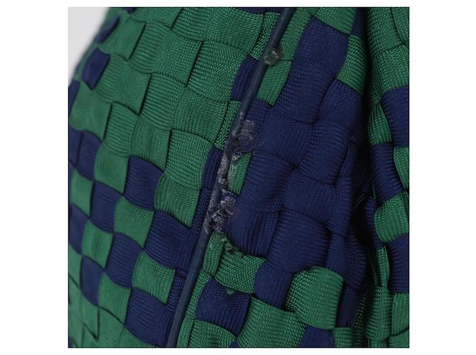 Borsa a tracolla Bottega Veneta INTRECCIATO Canvas Green Gold Auth 206749 - vista 5
