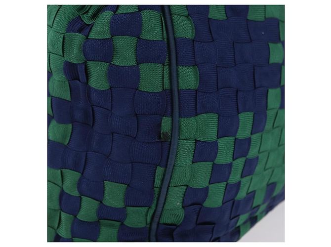 Borsa a tracolla Bottega Veneta INTRECCIATO Canvas Green Gold Auth 206749 - vista 7