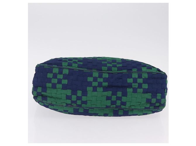 Borsa a tracolla Bottega Veneta INTRECCIATO Canvas Green Gold Auth 206749 - vista 8