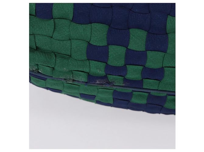 Borsa a tracolla Bottega Veneta INTRECCIATO Canvas Green Gold Auth 206749 - vista 9
