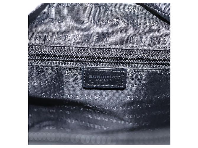 BURBERRY Nova Check Handtasche PVC Beige Silver Auth 205260A Silber - Ansicht 18