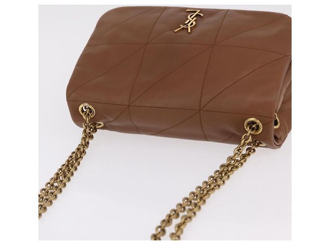 Autre Marque Saint Laurent Jamie Small Chain Shoulder Bag Leather Brown 763475 Auth ka6466SAM Braun - Ansicht 6