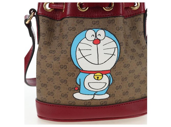 GUCCI Micro GG Supreme Doraemon Collaboration Tasche PVC 647801 Auth ar14325SAM Beige Golden - Ansicht 2