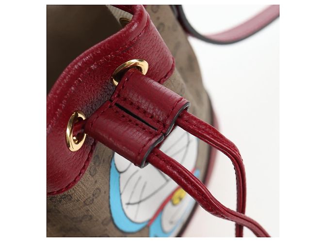 GUCCI Micro GG Supreme Doraemon Collaboration Tasche PVC 647801 Auth ar14325SAM Beige Golden - Ansicht 22