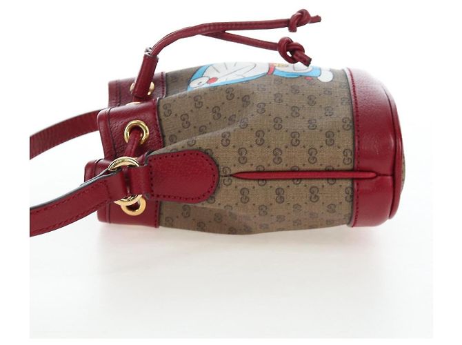 GUCCI Micro GG Supreme Doraemon Collaboration Tasche PVC 647801 Auth ar14325SAM Beige Golden - Ansicht 4