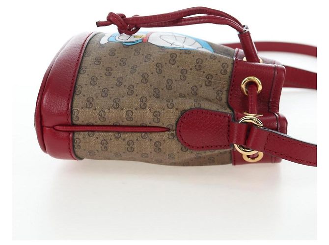 GUCCI Micro GG Supreme Doraemon Collaboration Tasche PVC 647801 Auth ar14325SAM Beige Golden - Ansicht 5