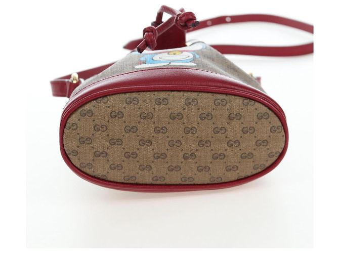 GUCCI Micro GG Supreme Doraemon Collaboration Tasche PVC 647801 Auth ar14325SAM Beige Golden - Ansicht 6