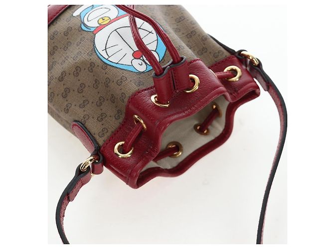 GUCCI Micro GG Supreme Doraemon Collaboration Tasche PVC 647801 Auth ar14325SAM Beige Golden - Ansicht 7