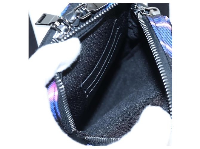 Bolso de hombro VALENTINO Canvas Black Silver Auth ar14306M Negro Plata - vista 20