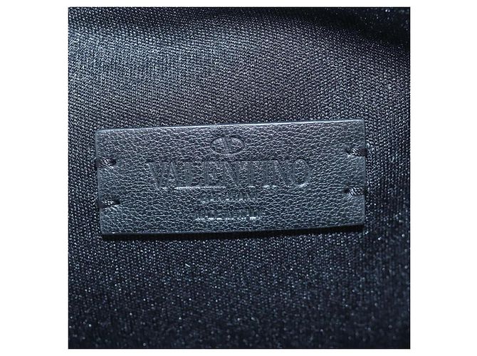 Bolso de hombro VALENTINO Canvas Black Silver Auth ar14306M Negro Plata - vista 23