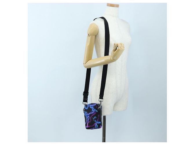 Bolso de hombro VALENTINO Canvas Black Silver Auth ar14306M Negro Plata - vista 26