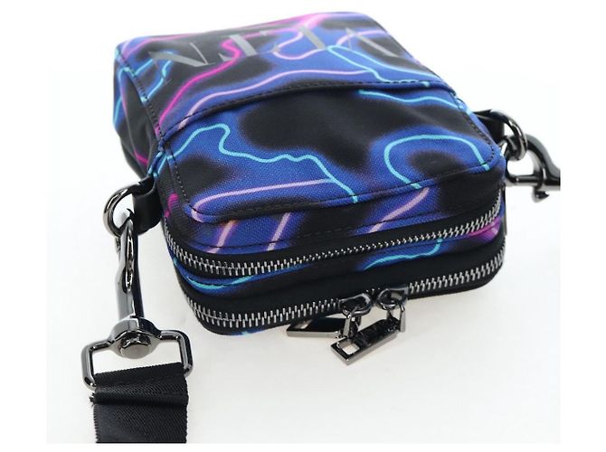 Bolso de hombro VALENTINO Canvas Black Silver Auth ar14306M Negro Plata - vista 6