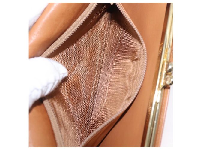 Céline Portafoglio lungo CELINE Macadam Canvas PVC Beige Gold Auth 205392A D'oro - vista 9