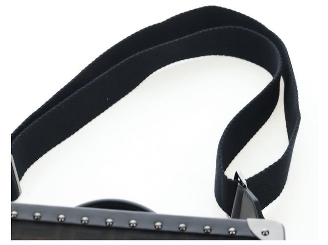 Bolso de Mano FENDI Zucca Canvas 2way Negro Marrón Auth 204492SAM Castaño - vista 16