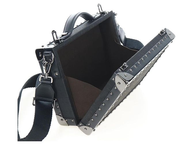 Bolso de Mano FENDI Zucca Canvas 2way Negro Marrón Auth 204492SAM Castaño - vista 23