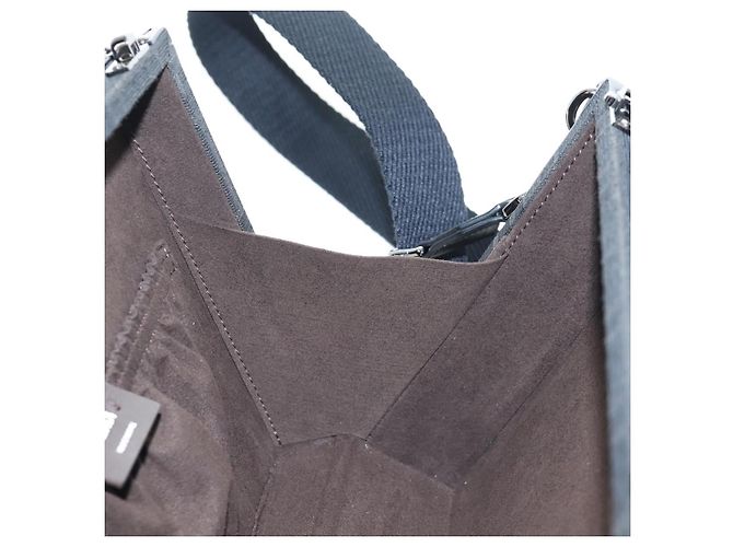 Bolso de Mano FENDI Zucca Canvas 2way Negro Marrón Auth 204492SAM Castaño - vista 26