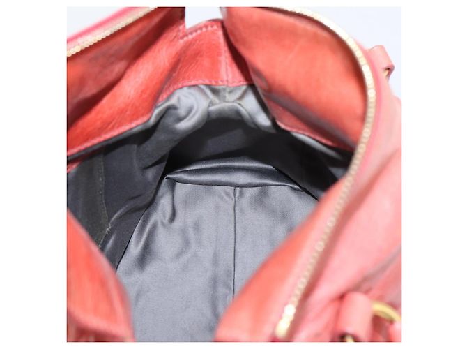 Bolsa de Mão Miu Miu em Couro 2way Rosa Tom Dourado Auth 167647M - vista 23
