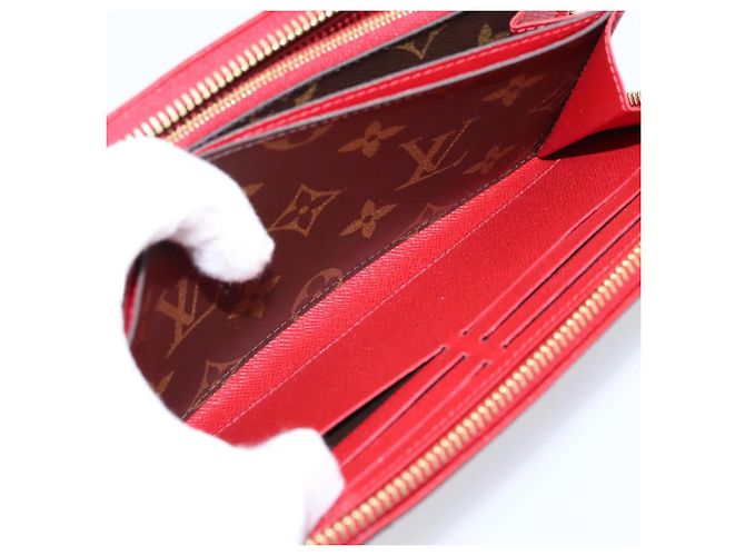 LOUIS VUITTON Monogram Sleys Zippy Wallet Long Wallet Red M61854 LV Auth 205323V Vermelho Monograma - vista 11