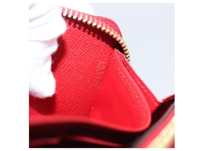 LOUIS VUITTON Monogram Sleys Zippy Wallet Long Wallet Red M61854 LV Auth 205323V Vermelho Monograma - vista 12