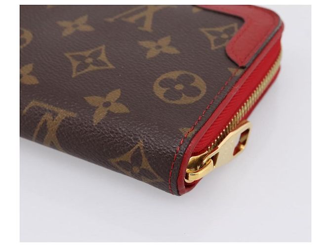 LOUIS VUITTON Monogram Sleys Zippy Wallet Long Wallet Red M61854 LV Auth 205323V Vermelho Monograma - vista 15