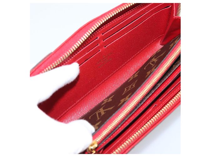 LOUIS VUITTON Monogram Sleys Zippy Wallet Long Wallet Red M61854 LV Auth 205323V Vermelho Monograma - vista 19