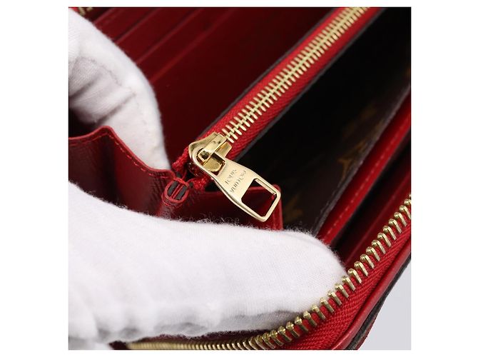 LOUIS VUITTON Monogram Sleys Zippy Wallet Long Wallet Red M61854 LV Auth 205323V Vermelho Monograma - vista 20
