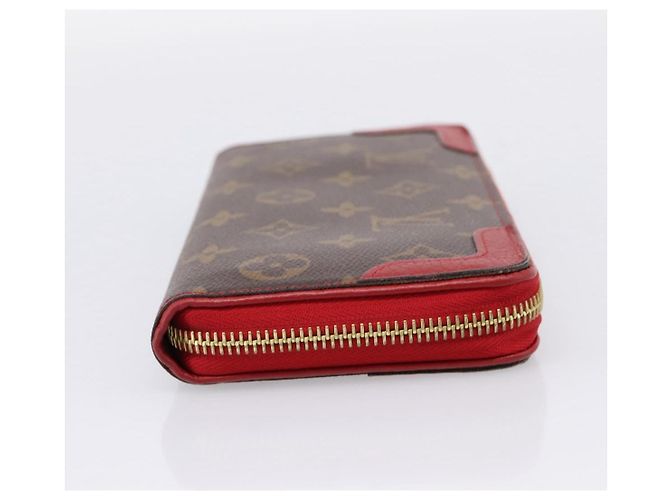 LOUIS VUITTON Monogram Sleys Zippy Wallet Long Wallet Red M61854 LV Auth 205323V Vermelho Monograma - vista 4