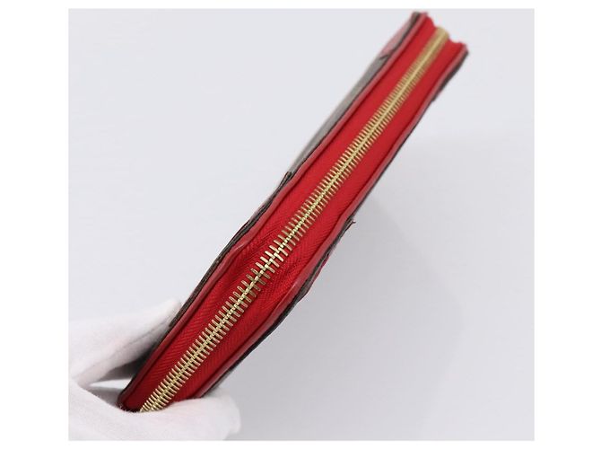 LOUIS VUITTON Monogram Sleys Zippy Wallet Long Wallet Red M61854 LV Auth 205323V Vermelho Monograma - vista 5