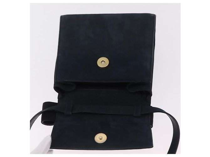 Borsa a Tracolla Salvatore Ferragamo Vala Camoscio Navy Tono Oro Auth 207593 Blu navy - vista 10