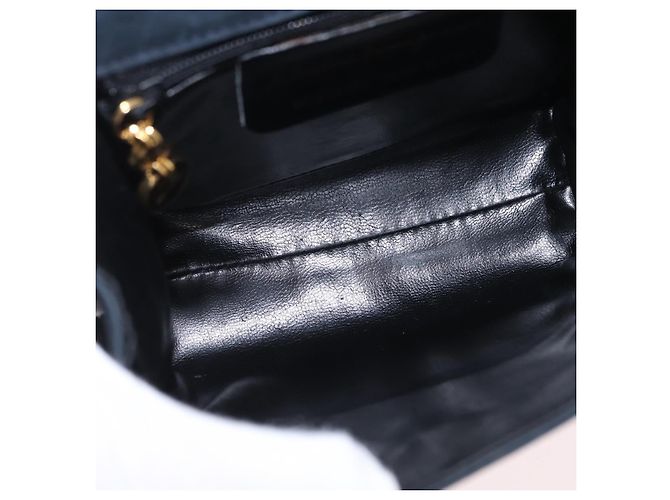 Borsa a Tracolla Salvatore Ferragamo Vala Camoscio Navy Tono Oro Auth 207593 Blu navy - vista 11