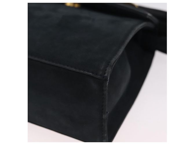Borsa a Tracolla Salvatore Ferragamo Vala Camoscio Navy Tono Oro Auth 207593 Blu navy - vista 18