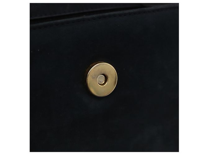 Borsa a Tracolla Salvatore Ferragamo Vala Camoscio Navy Tono Oro Auth 207593 Blu navy - vista 23