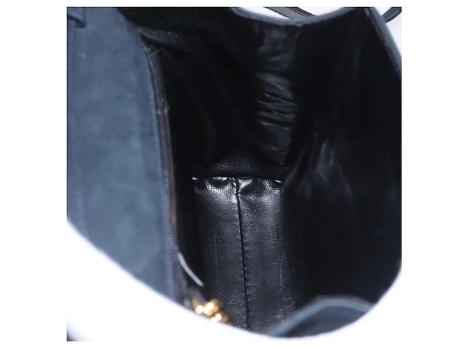 Borsa a Tracolla Salvatore Ferragamo Vala Camoscio Navy Tono Oro Auth 207593 Blu navy - vista 24