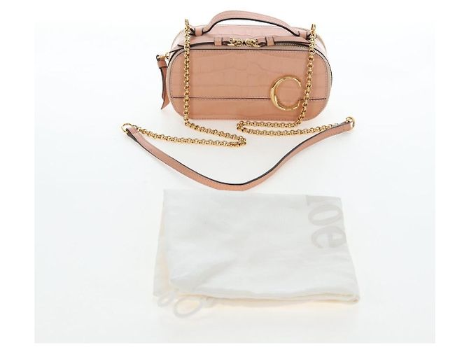 Chloé Chloe Chain Schultertasche Leder 2way Pink Gold Auth 206795M Golden - Ansicht 12