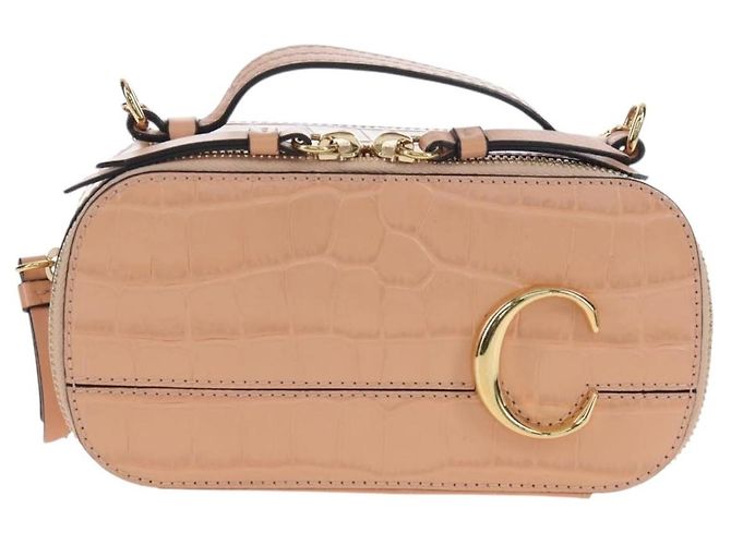 Chloé Chloe Chain Schultertasche Leder 2way Pink Gold Auth 206795M Golden - Ansicht 13
