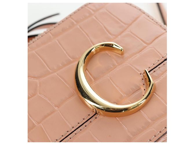 Chloé Chloe Chain Schultertasche Leder 2way Pink Gold Auth 206795M Golden - Ansicht 21