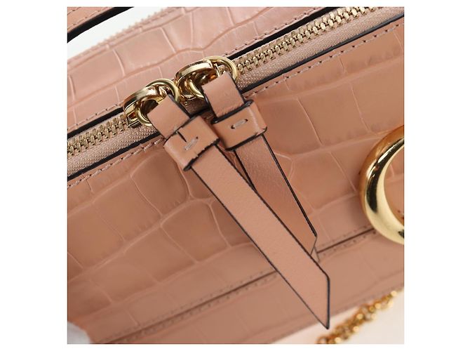Chloé Chloe Chain Schultertasche Leder 2way Pink Gold Auth 206795M Golden - Ansicht 22