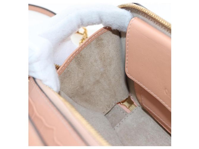Chloé Chloe Chain Schultertasche Leder 2way Pink Gold Auth 206795M Golden - Ansicht 26